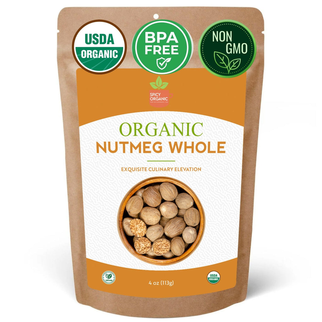 Organic Whole Nutmeg — USDA Certified | Baking, Béchamel & Spiced Beverages