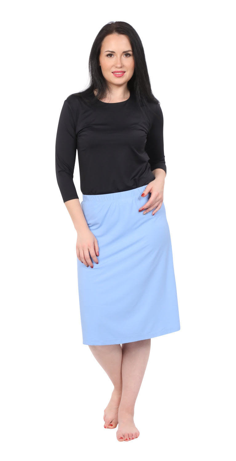 Modest Knee Length Swim, and Sports Skirt with UPF 50+ UV protection