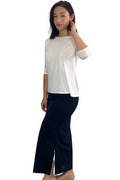 Long Super Stretchy Fitted Maxi Skirt with Side Slits