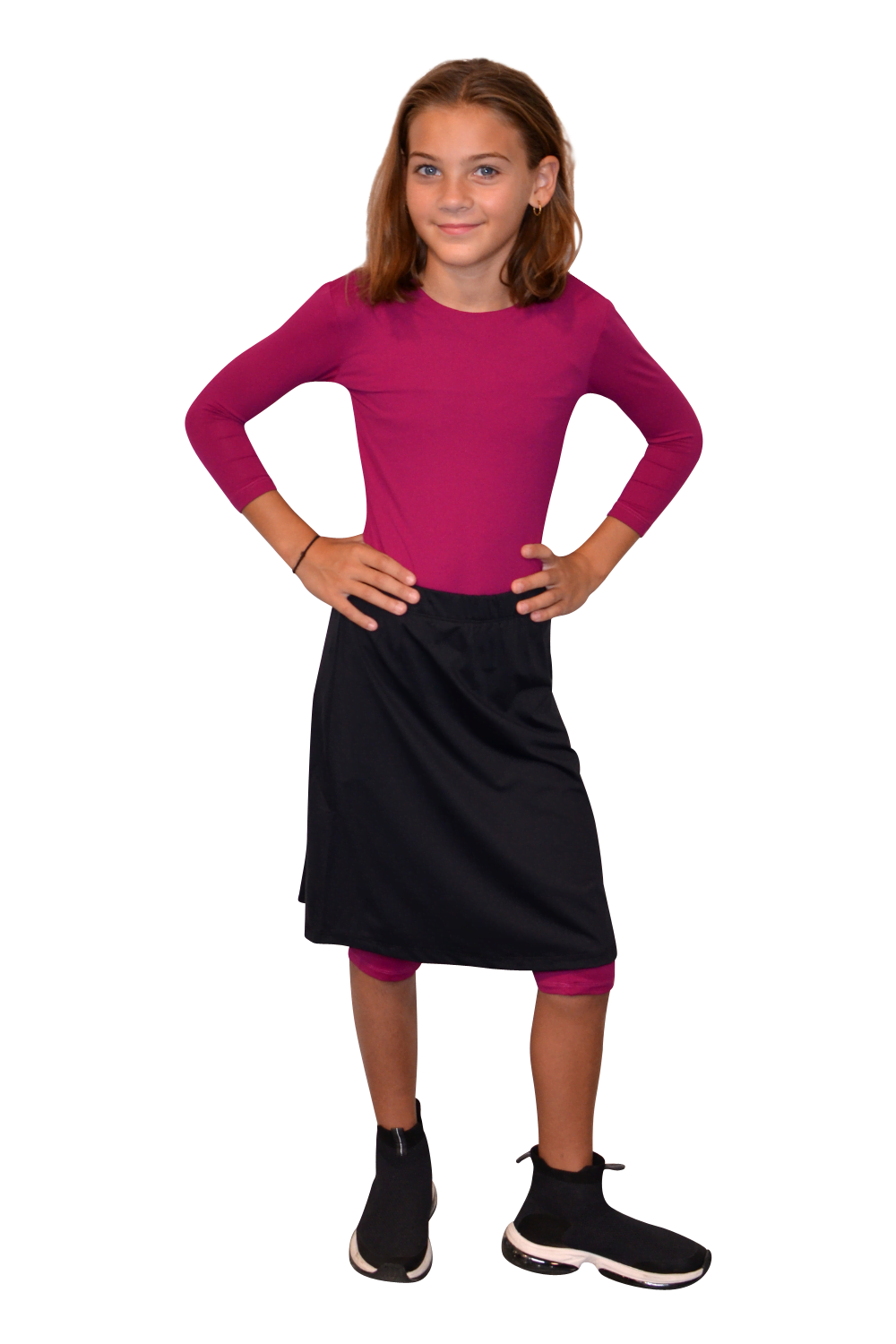 Girls Swim and Sports Skirt with Attached Leggings - UPF 50 Protection