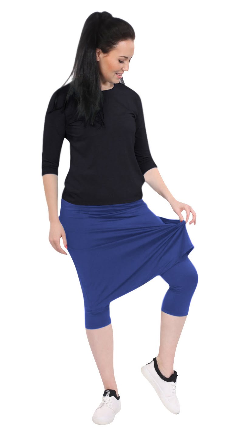 Modest Swim and Sports Midi Skirt with Attached Leggings - UPF 50 Protection