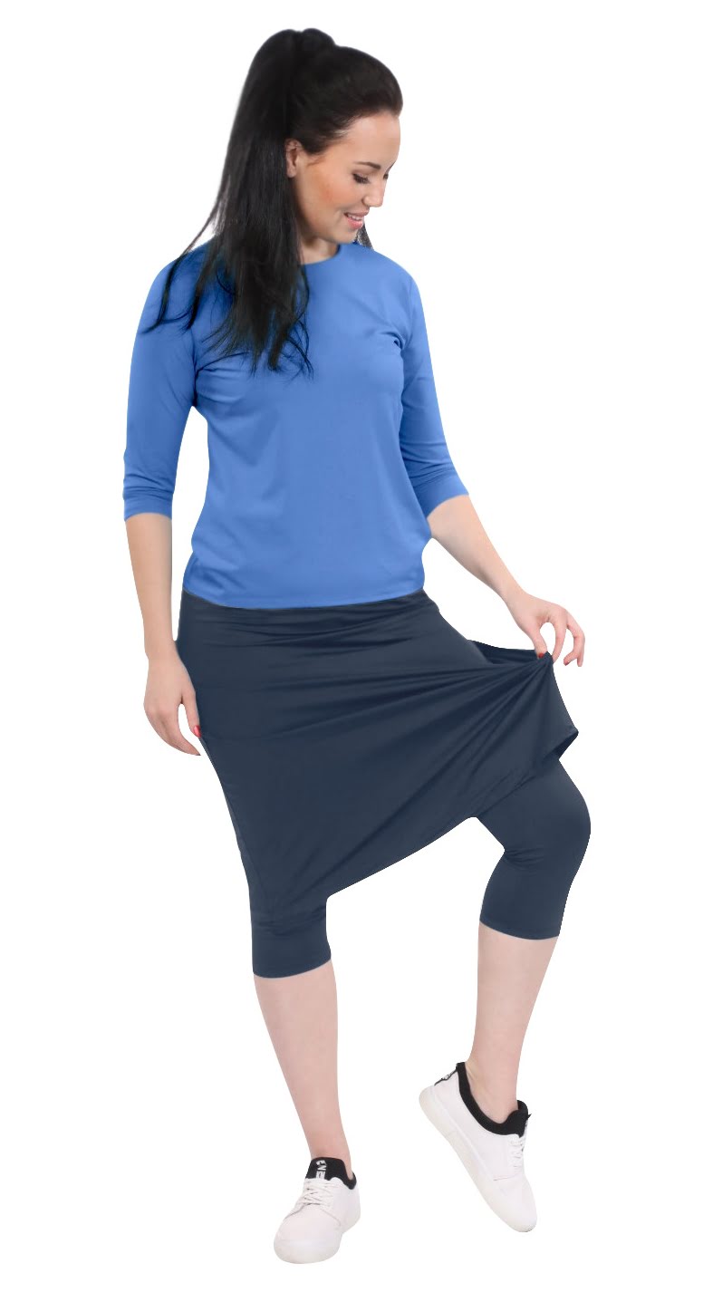 Swim and Sport Skirt with Attached Leggings - Mid-Weight Fabric