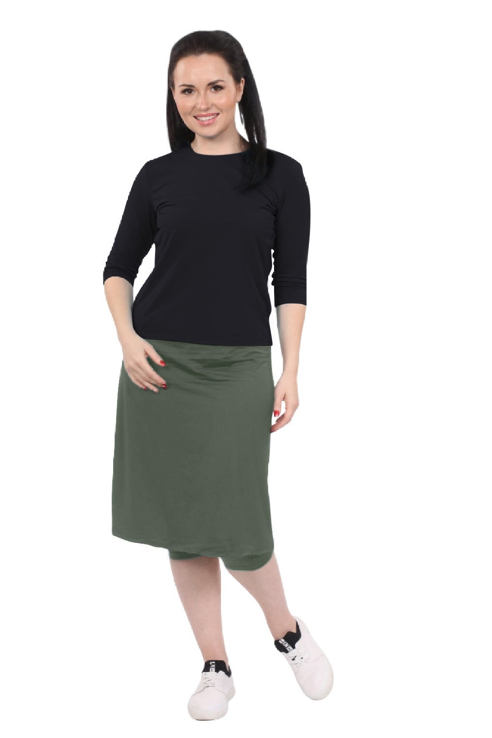 Swim and Sport Skirt with Attached Leggings - Mid-Weight Fabric