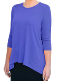 Hi-Lo Flowing 3/4 Sleeve Modest Tunic Top
