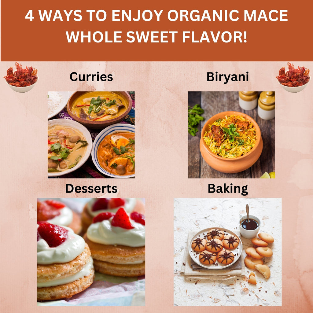 Organic Whole Mace — USDA Certified Organic | Béchamel, Biryani & Spice Blends