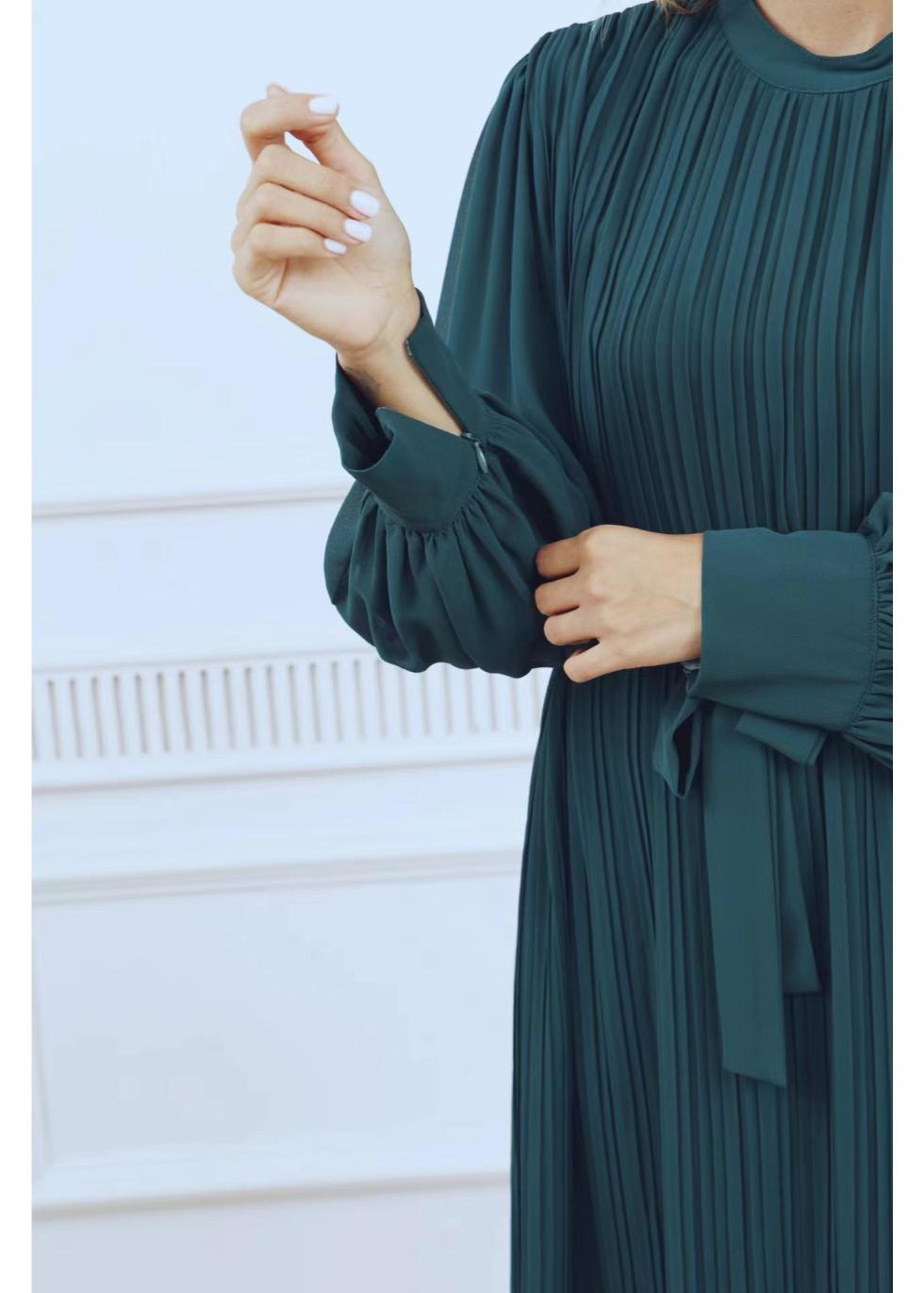 Emerald Grace Midi Dress