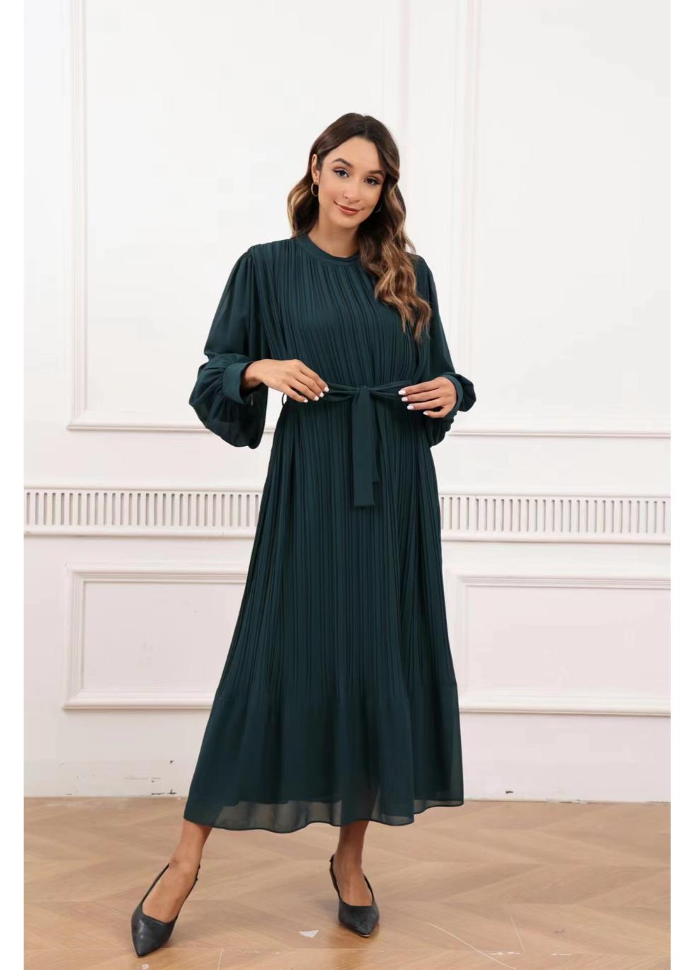 Emerald Grace Midi Dress