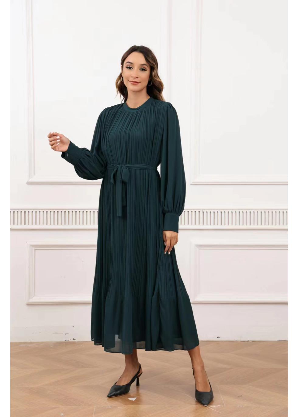 Emerald Grace Midi Dress