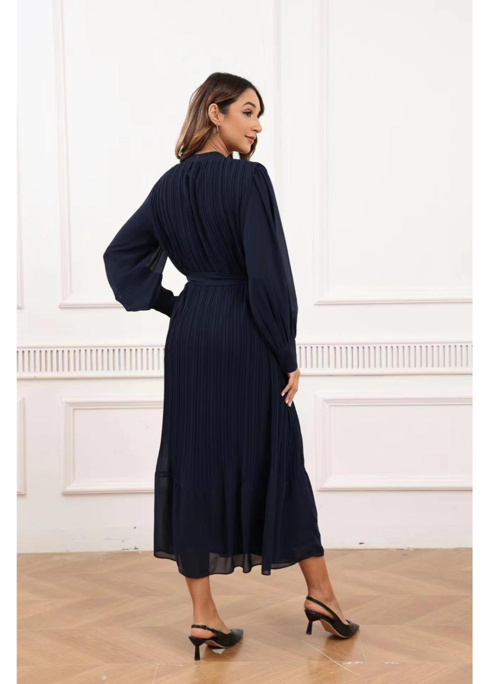 Navy Charm Midi Dress