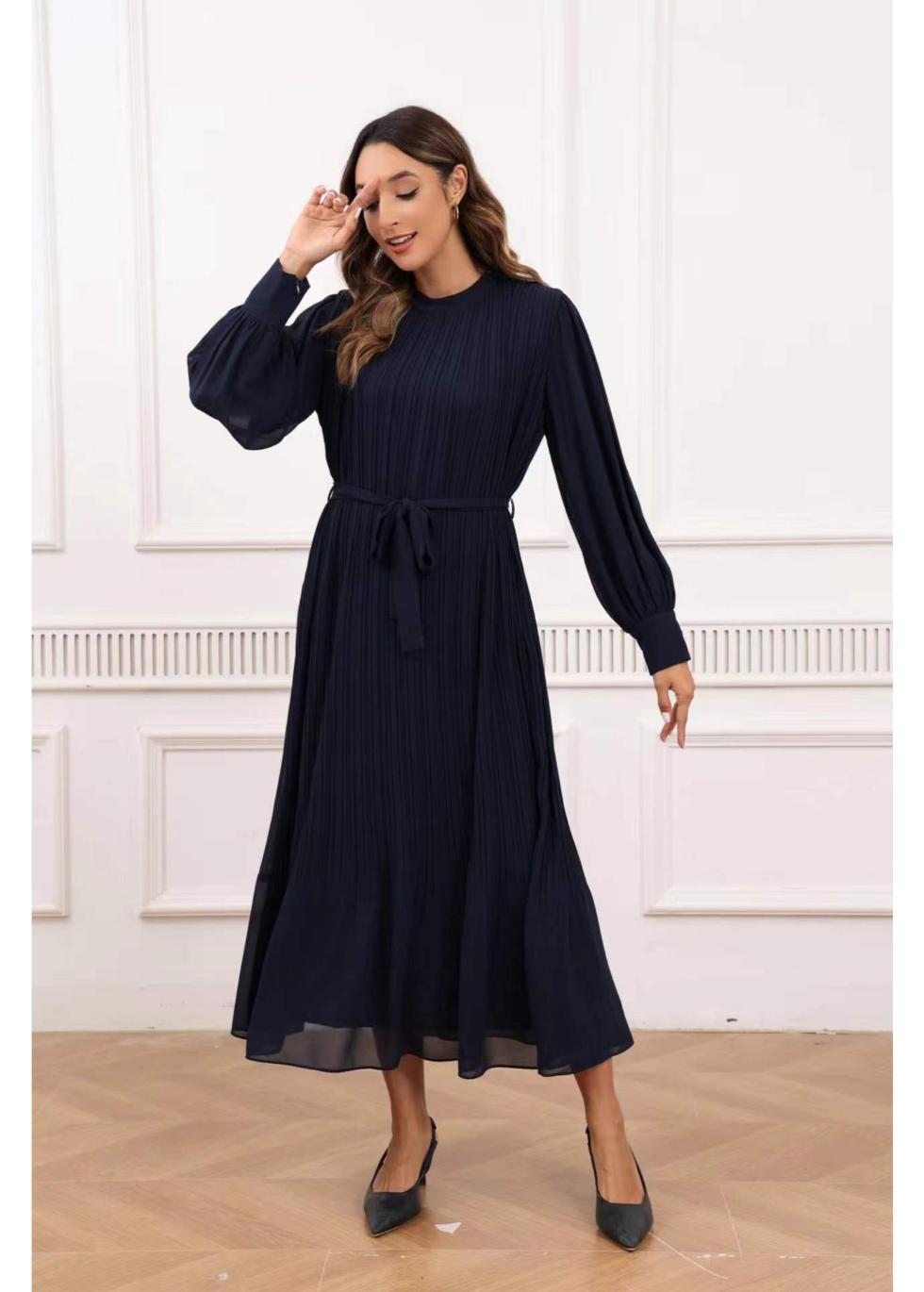 Navy Charm Midi Dress