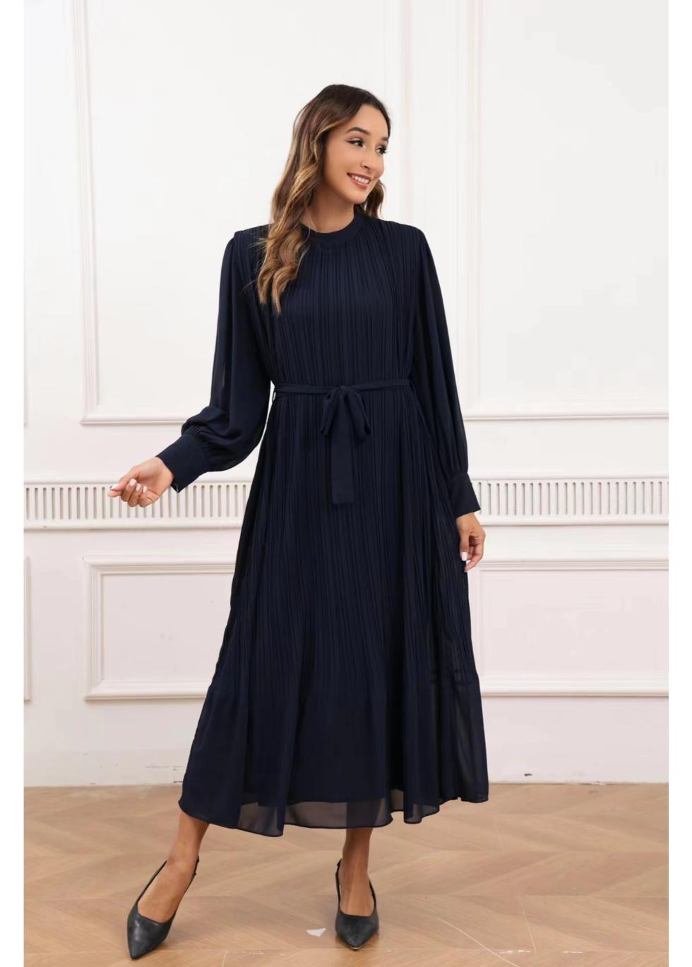 Navy Charm Midi Dress