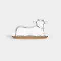 Hand-Blown Cow Butter Dish