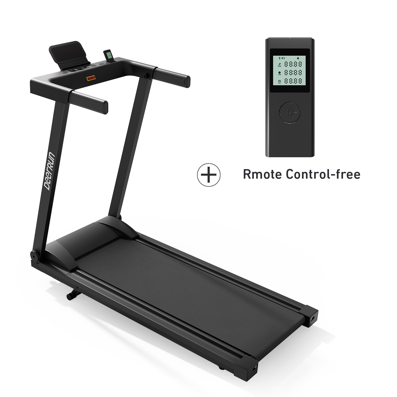 DeerRun All-New 2026 A1 Pro Move+ Smart Foldable Treadmill with 6% Incline & NFC | 350 lbs, 10 mph, Black