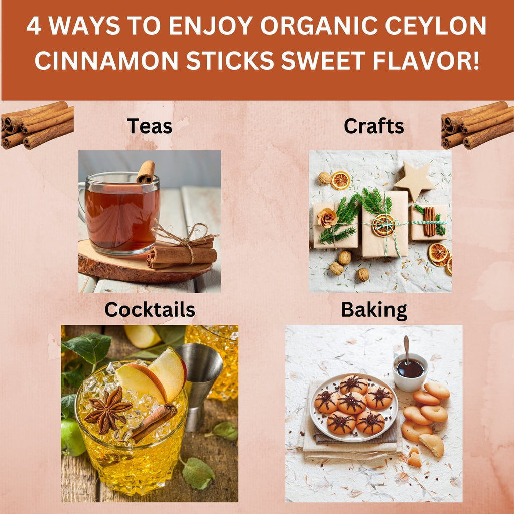 Organic Ceylon Cinnamon Sticks — USDA Certified | True Cinnamon Quills, Chai & Baking
