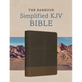 The Barbour Simplified KJV Bible--Deluxe Edition [Two-Tone Brown Stitched Cross]