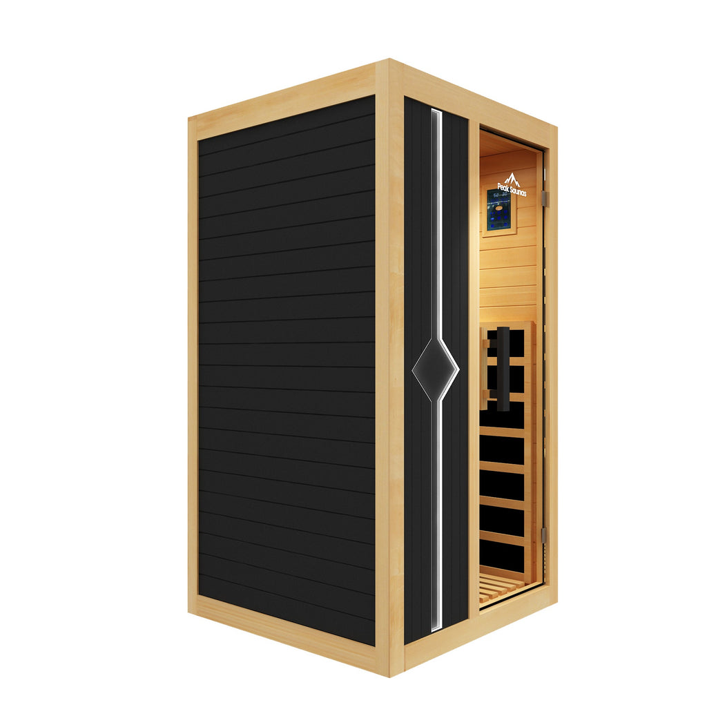 Peak Saunas Olympus Luxury 1-2 Person FAR Infrared Sauna with Smart WiFi App Control