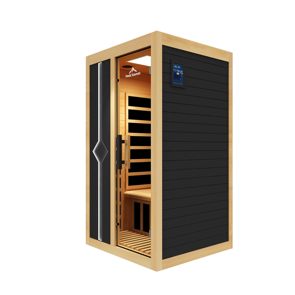 Peak Saunas Olympus Luxury 1-2 Person FAR Infrared Sauna with Smart WiFi App Control