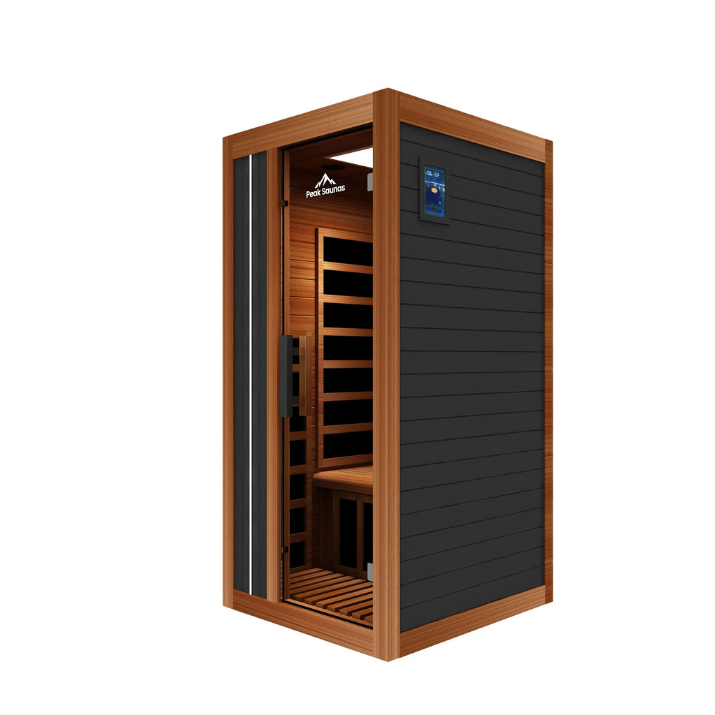 Peak Saunas Aspen Luxury 1-Person FAR Infrared Sauna with Smart WiFi App Control