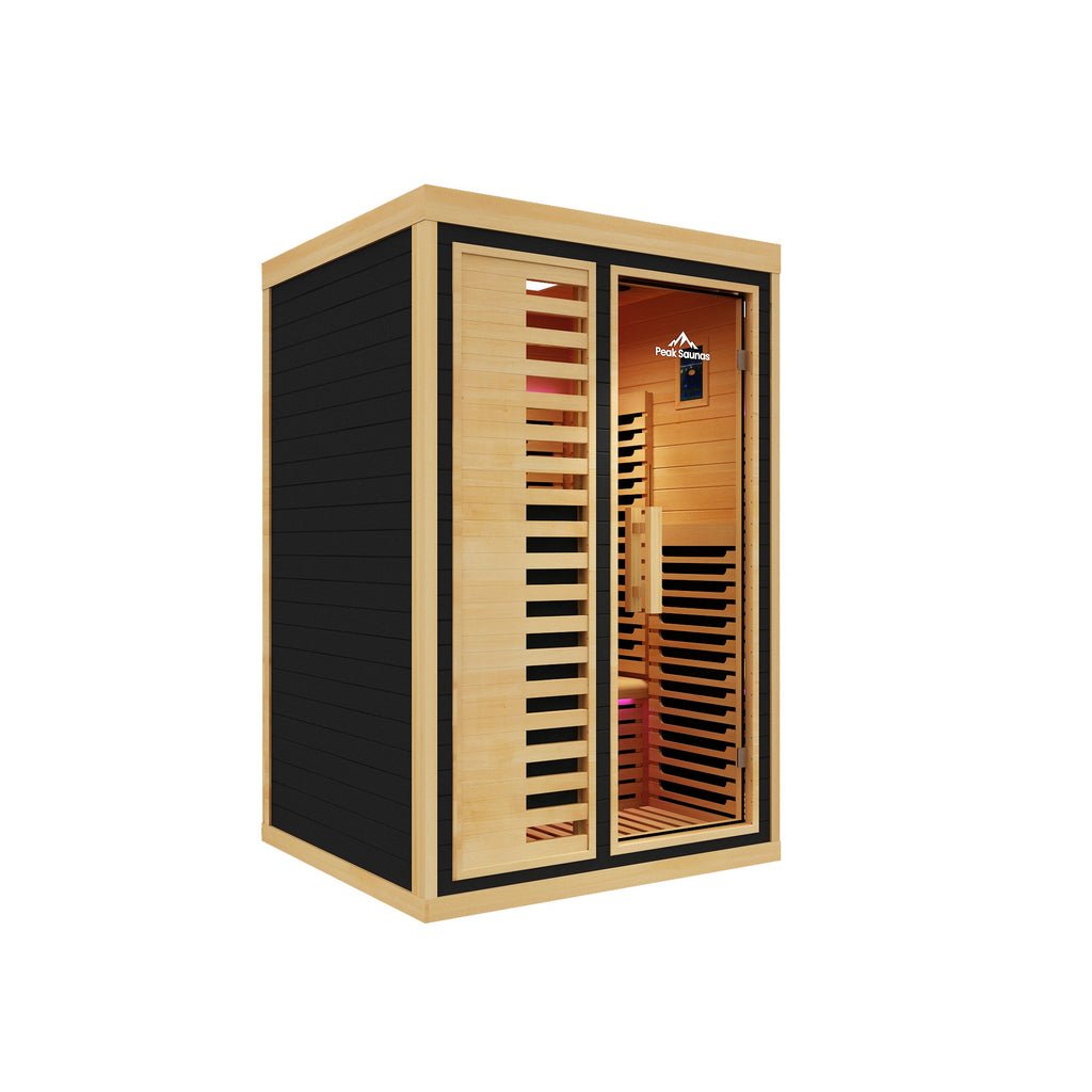 Peak Saunas Everest 2-Person Full Spectrum Infrared Sauna with XL Medical-Grade Red Light Therapy & Smart WiFi App Control