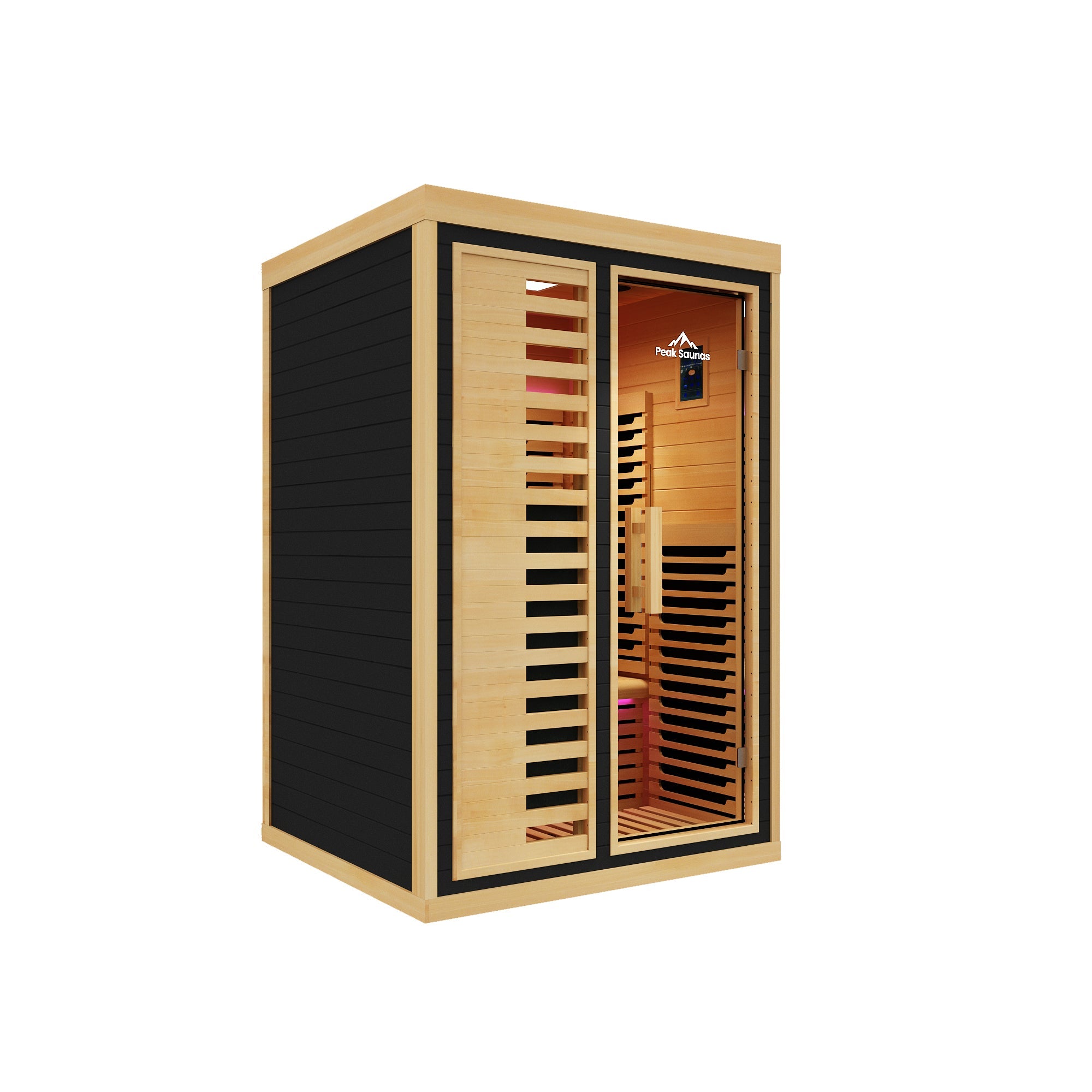 Peak Saunas Everest 2-Person Full Spectrum Infrared Sauna with XL Medical-Grade Red Light Therapy & Smart WiFi App Control