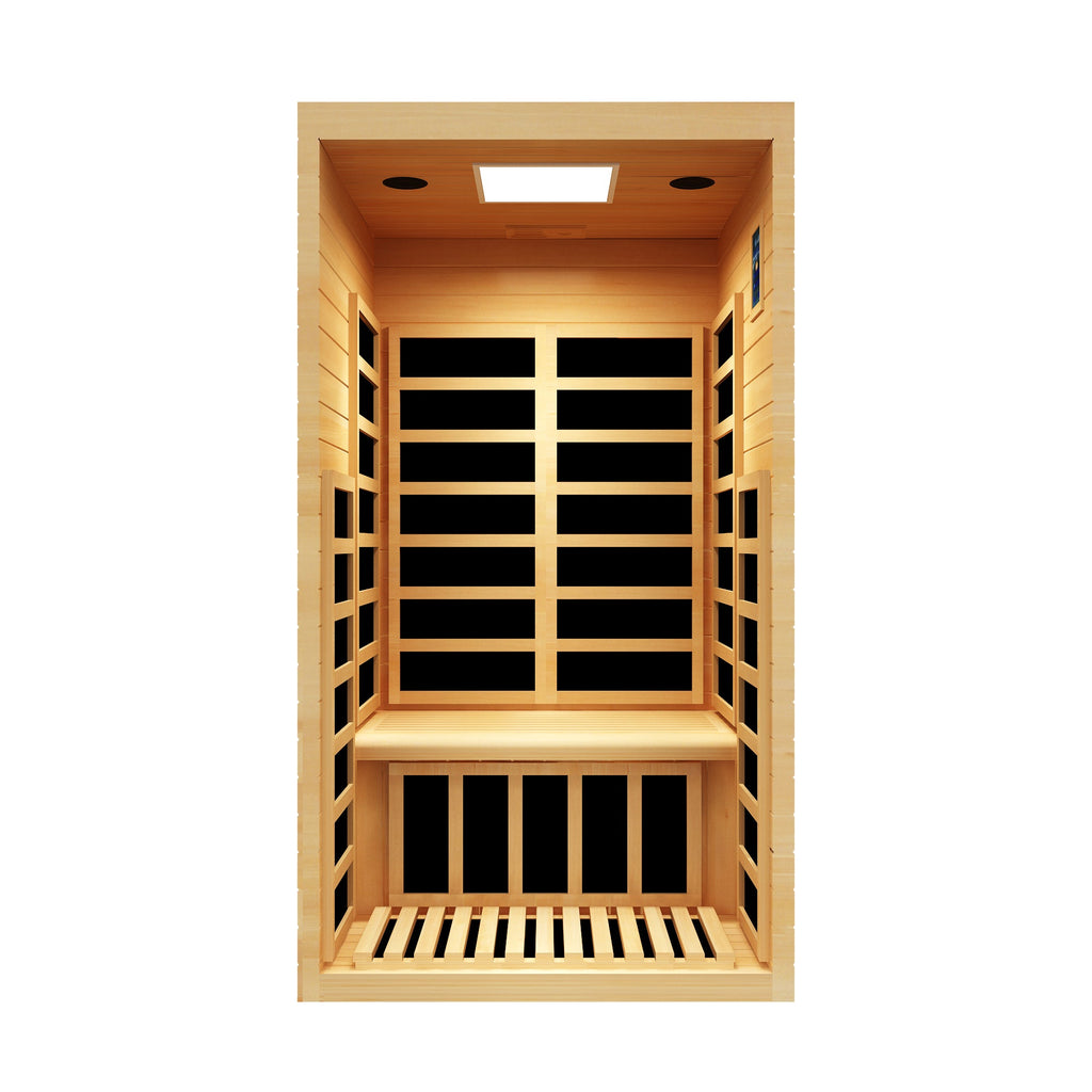 Peak Saunas Olympus Luxury 1-2 Person FAR Infrared Sauna with Smart WiFi App Control