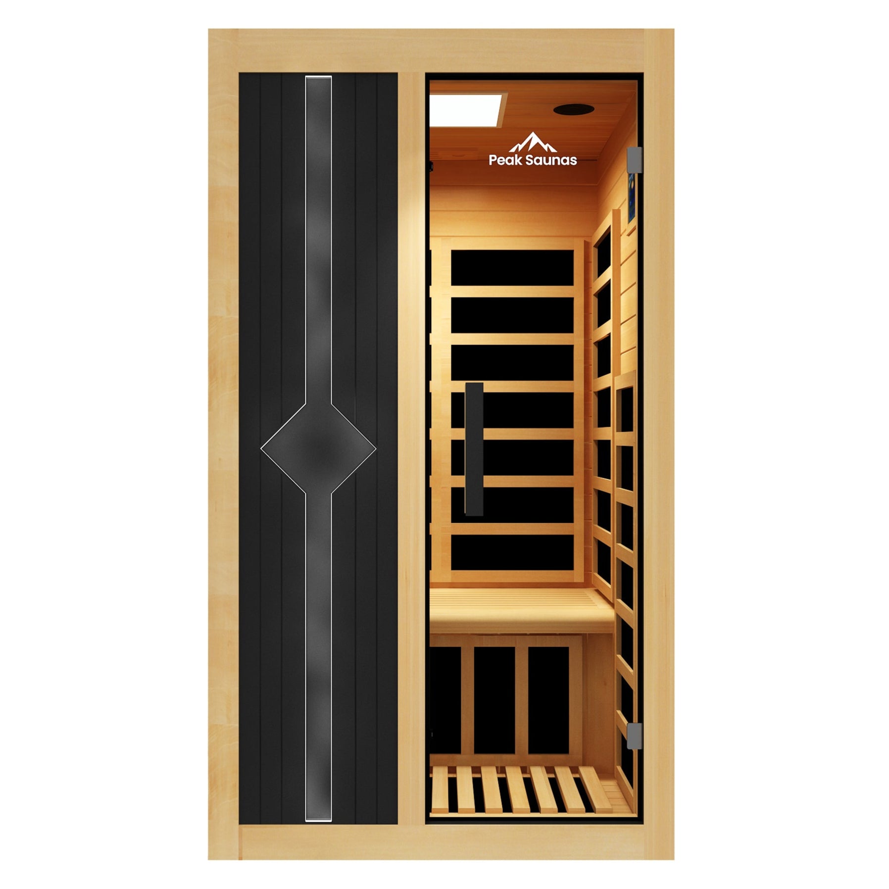 Peak Saunas Olympus Luxury 1-2 Person FAR Infrared Sauna with Smart WiFi App Control