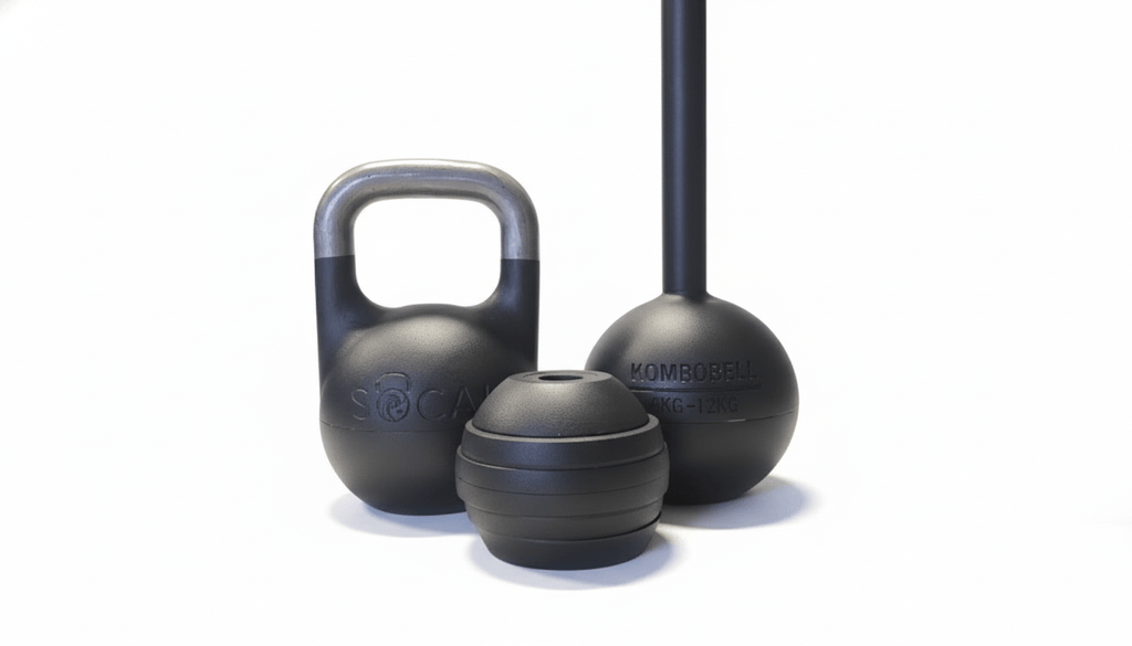 6–12 kg (13–26 lb) Adjustable Mace/Kettlebell System – Powder-Coated Cast-Iron – Black | SoCal Kettlebellz