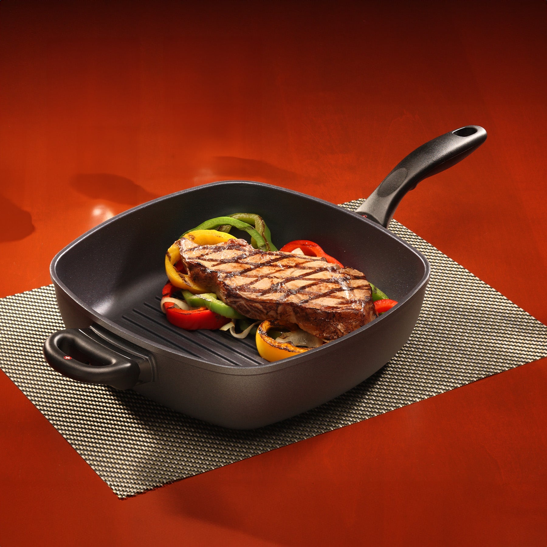 HD Nonstick 11" x 11" Deep Square Grill Pan | Made in Switzerland