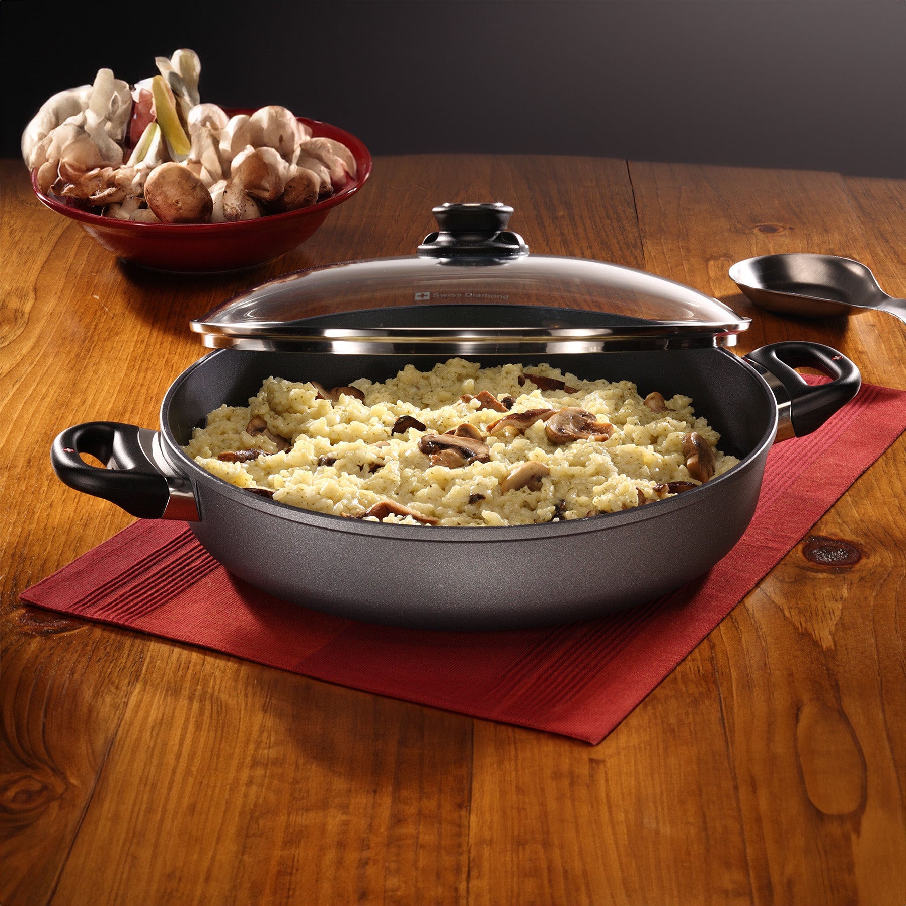 HD Nonstick Sauteuse with Glass Lid | Made in Switzerland