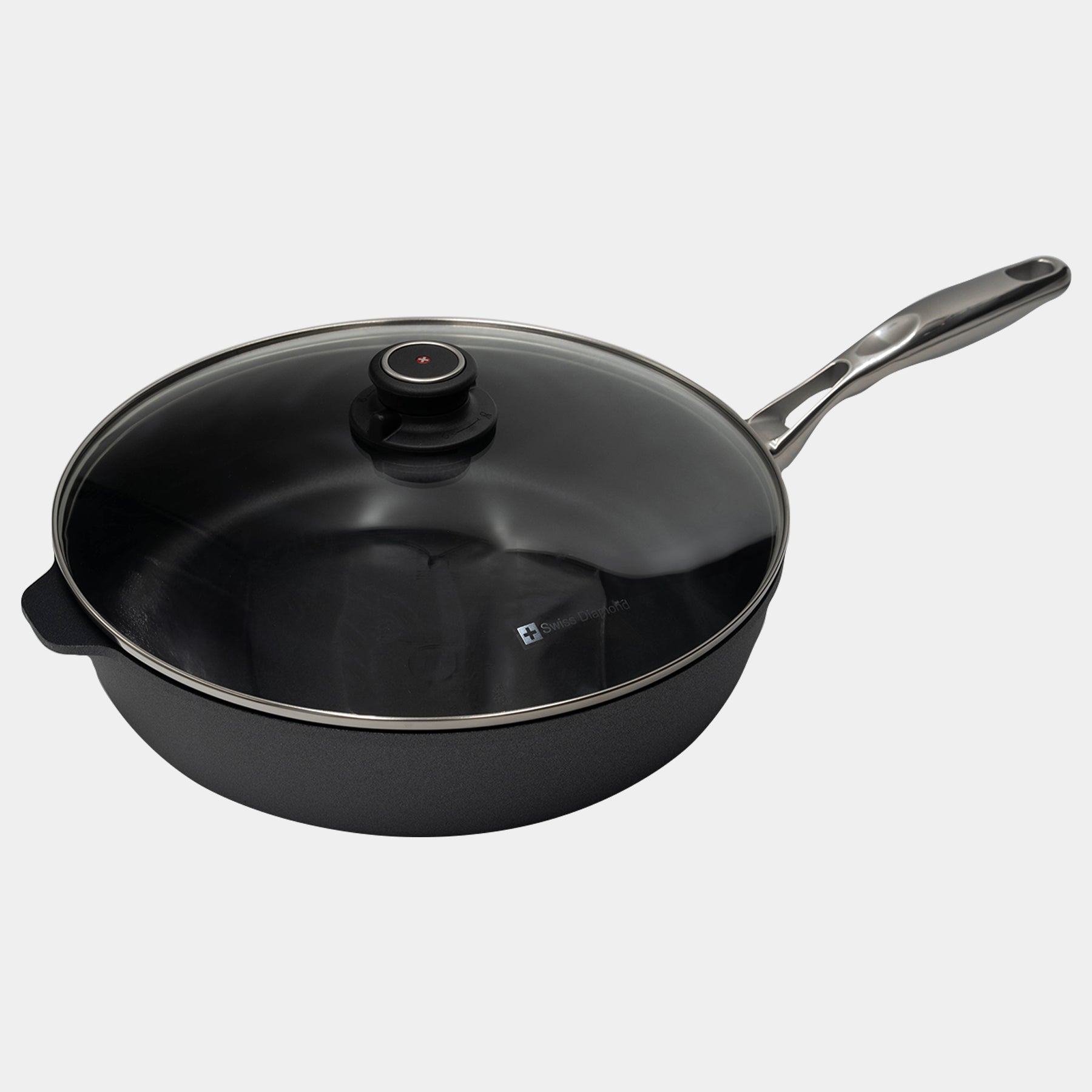 HD Nonstick Saute Pan with Glass Lid - Induction | Made in Switzerland