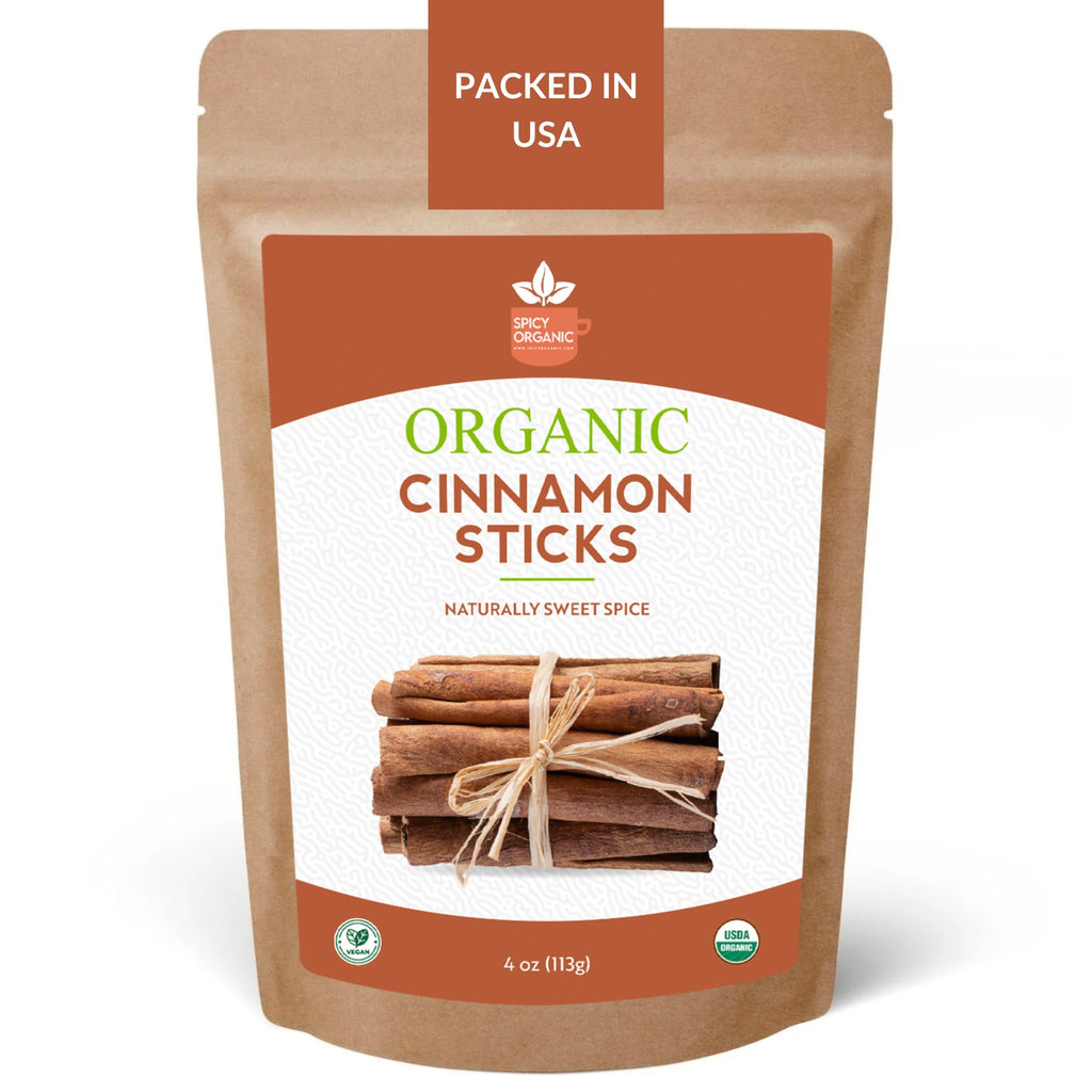 Organic Ceylon Cinnamon Sticks — USDA Certified | True Cinnamon Quills, Chai & Baking