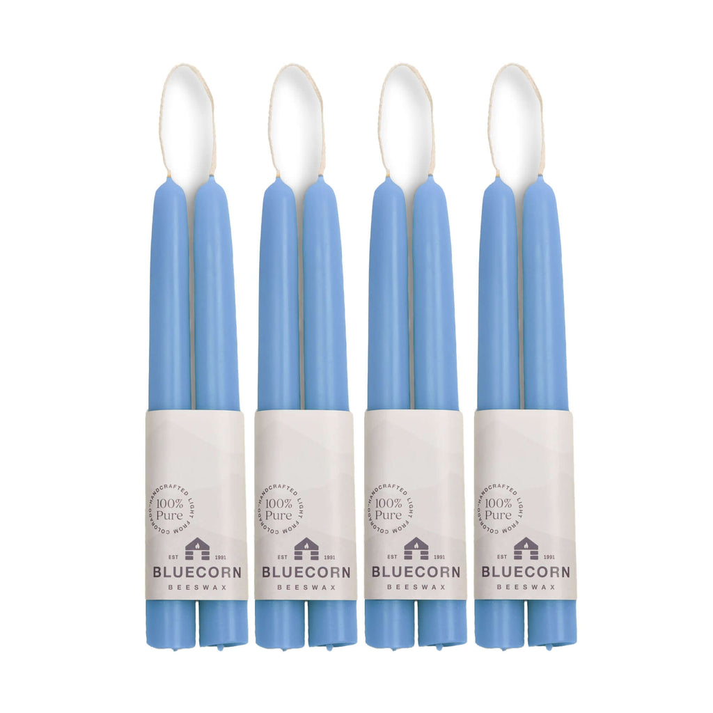 Hand-Dipped Beeswax Taper Candles - Bulk 4-Pair Bundle