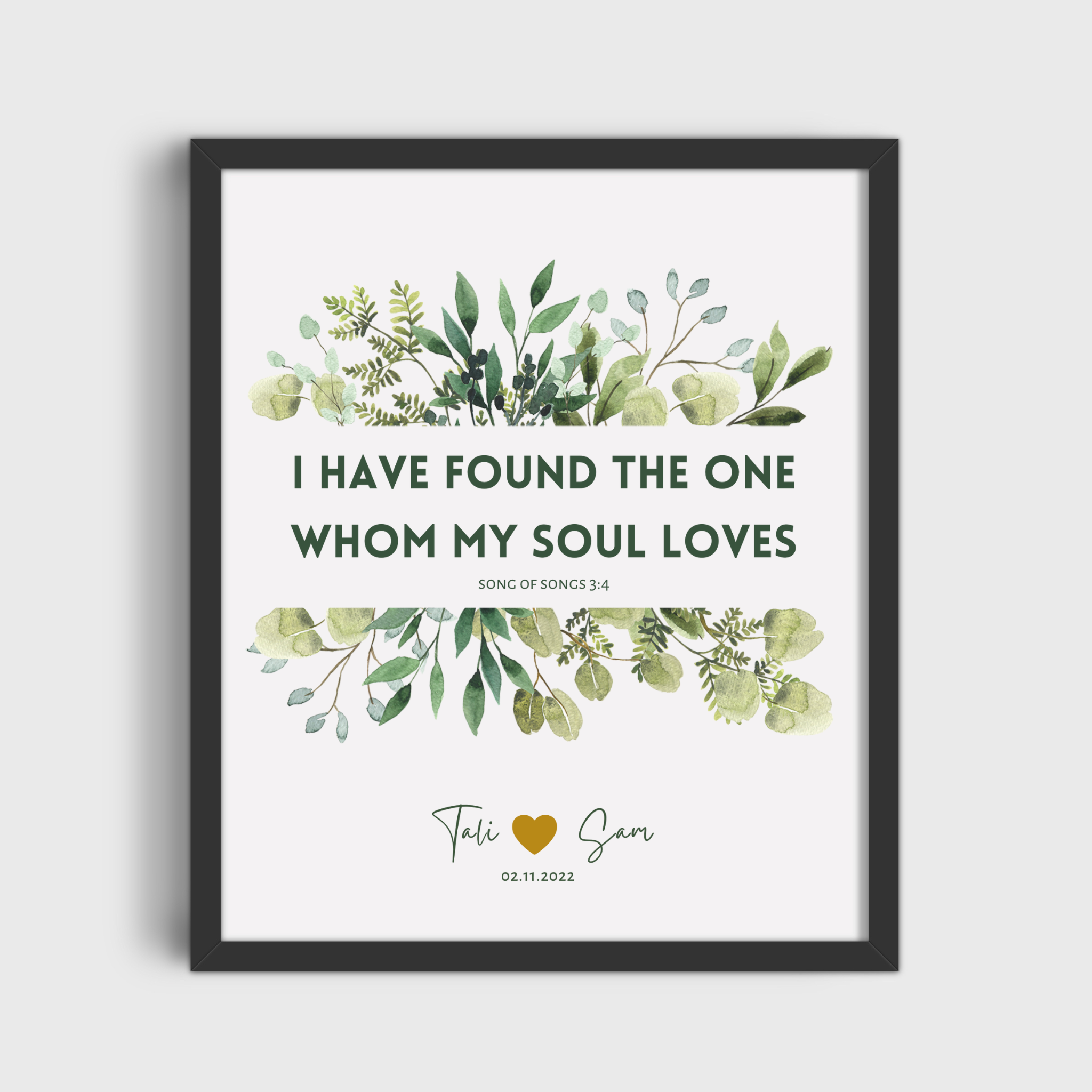 Personalized Wedding Gift - Song of Solomon 3:4
