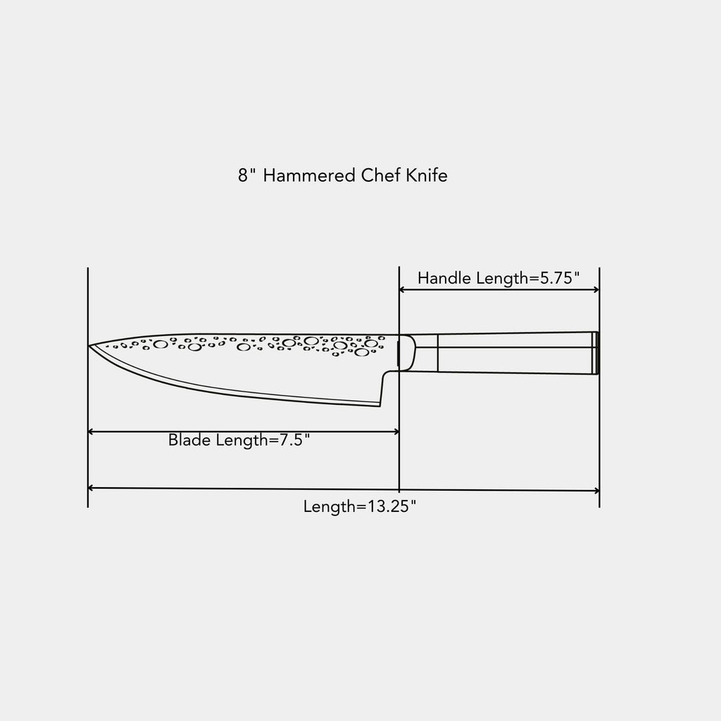 8" Hammered Chef Knife