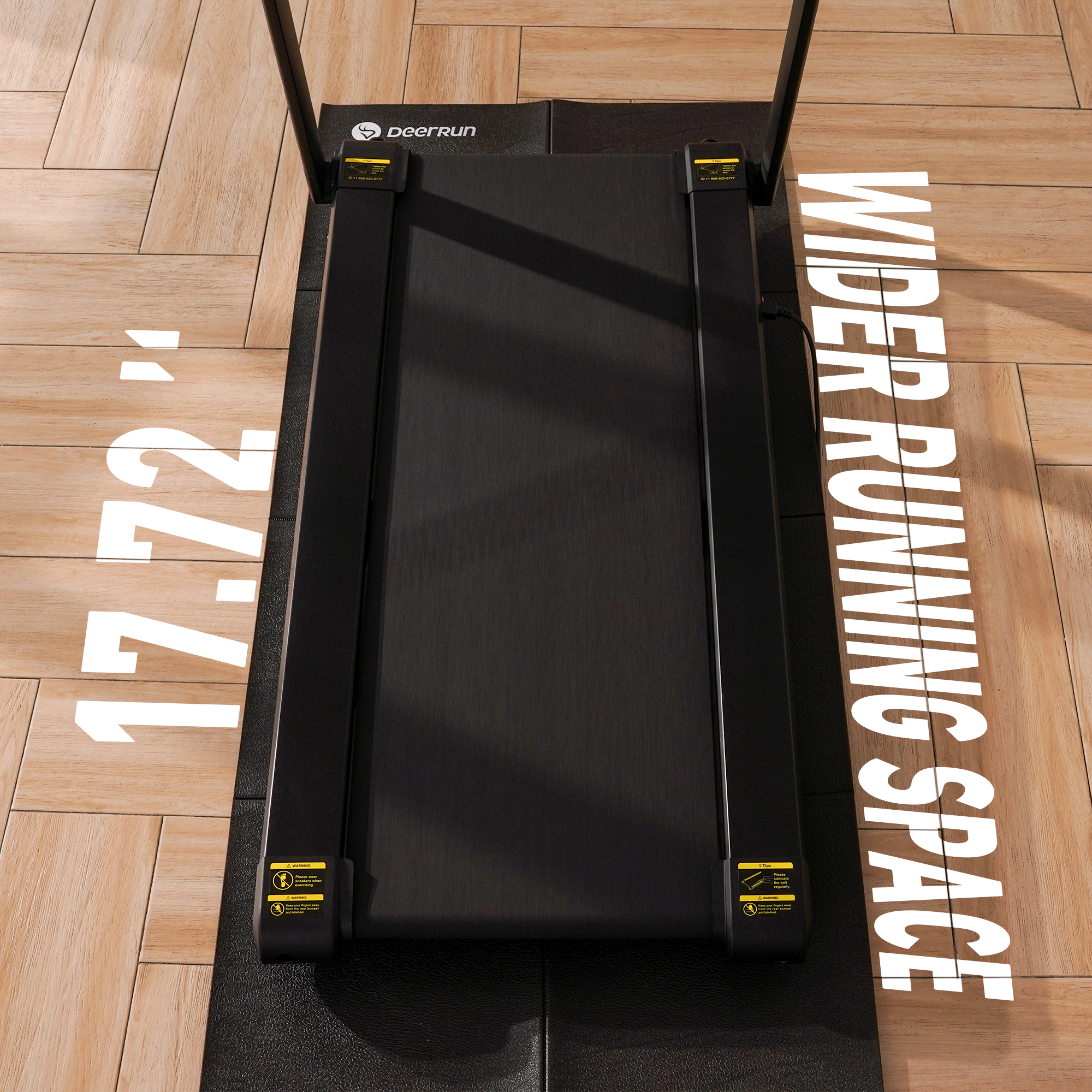 DeerRun X20 Treadmill with 15% Auto Incline Full Running Deck Treadmill | 400 lbs, 11.3 mph