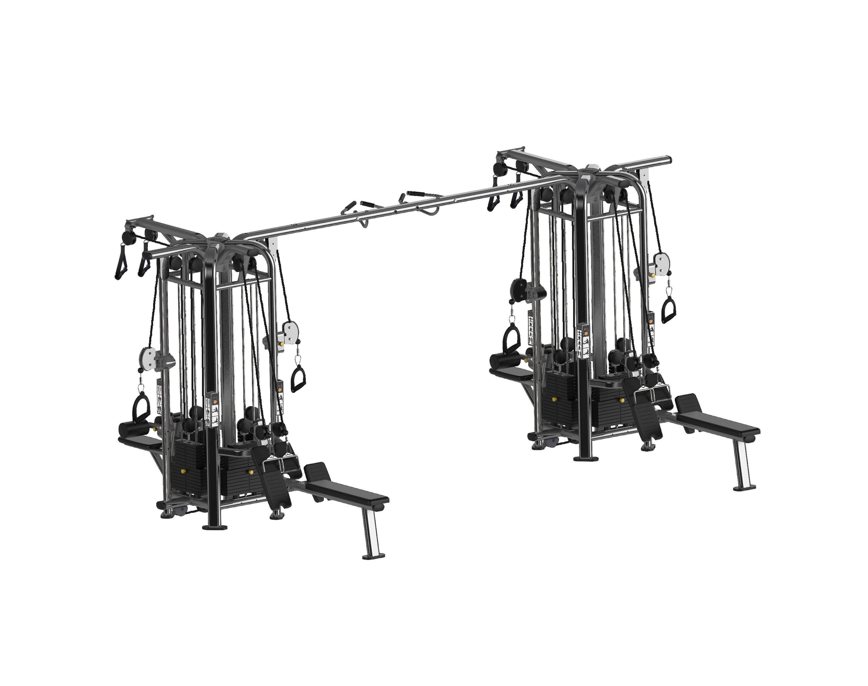 8 Stack Megatron Deluxe Jungle Gym 3 Colors - Muscle D Fitness - Commercial Grade Selectorized Multi-Station