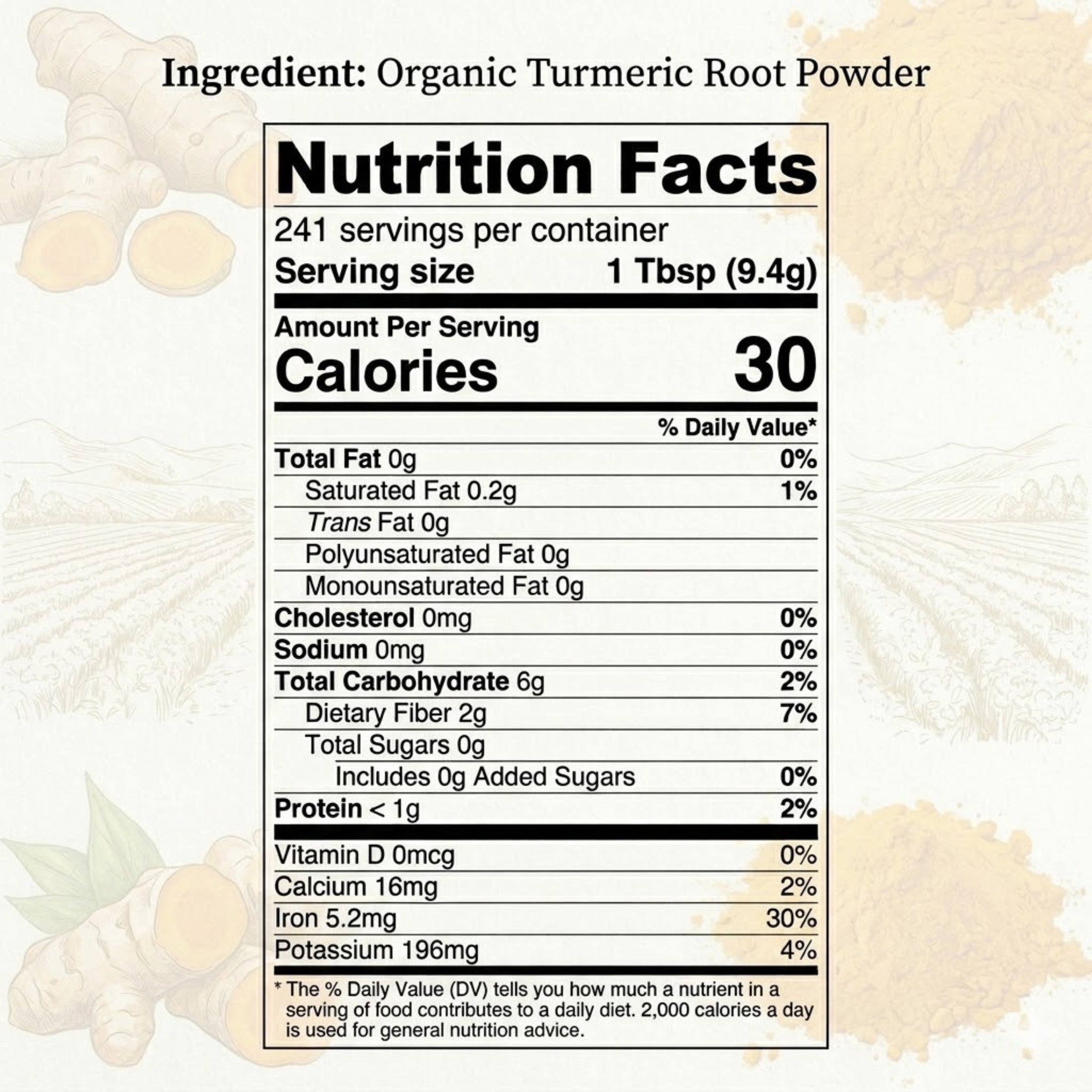 Organic Turmeric Powder — USDA Certified, Non-GMO | Golden Milk, Curries & Spice Blends