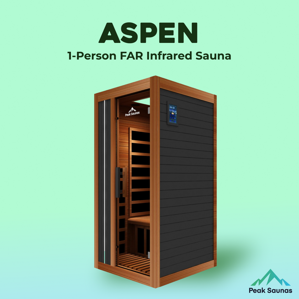 Peak Saunas Aspen Luxury 1-Person FAR Infrared Sauna with Smart WiFi App Control