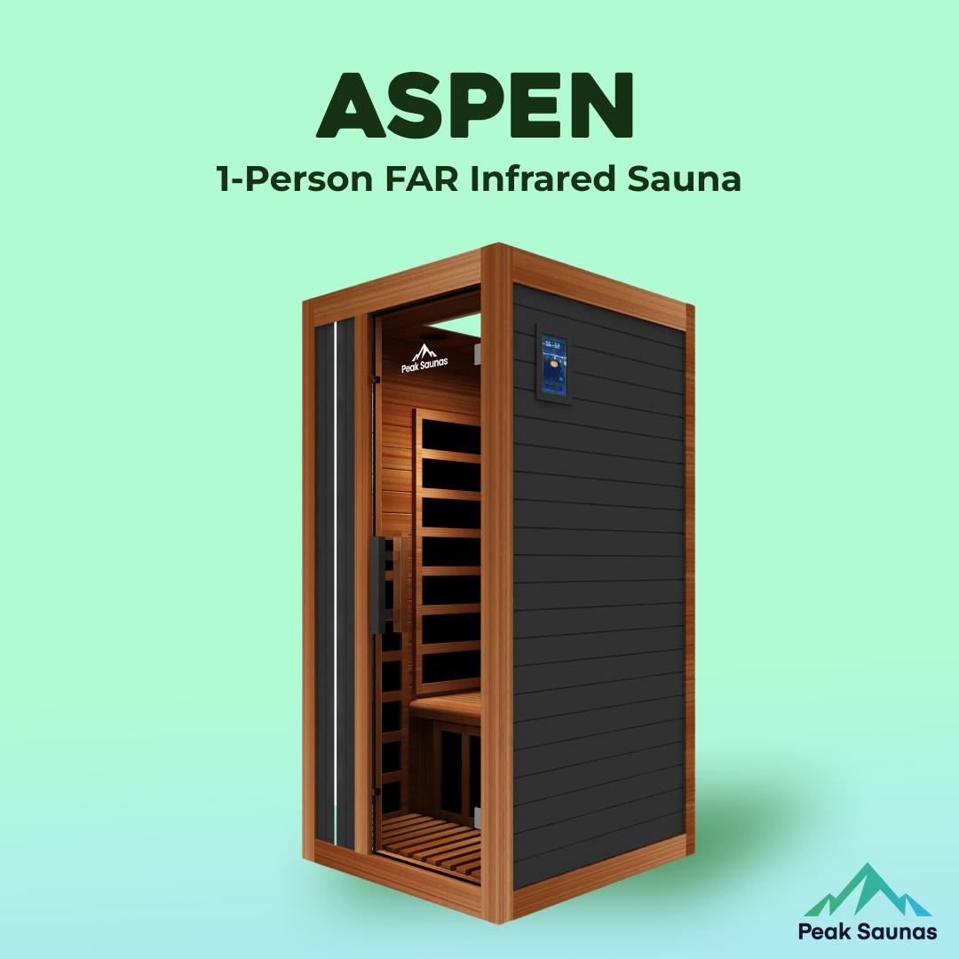 Peak Saunas Aspen Luxury 1-Person FAR Infrared Sauna with Smart WiFi App Control
