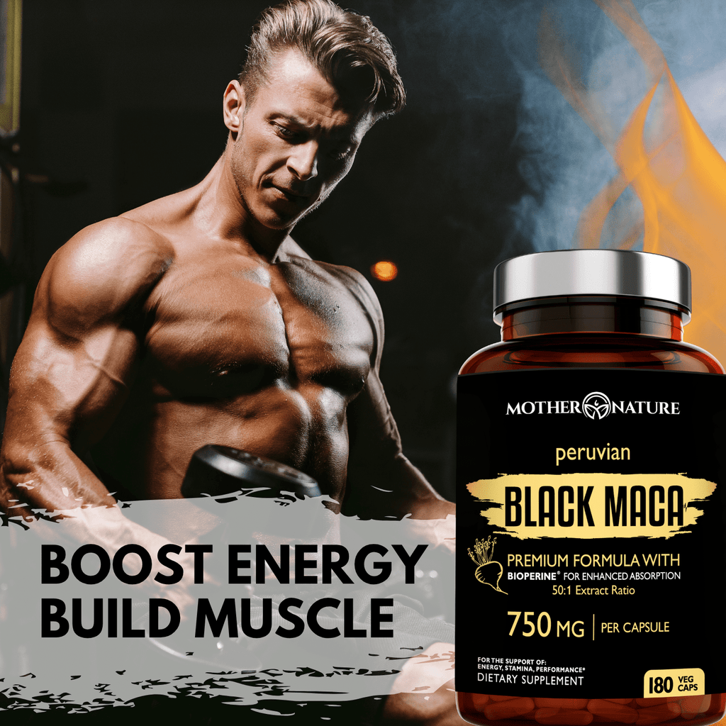 Organic Black Maca Root 750mg | 50:1 Extract