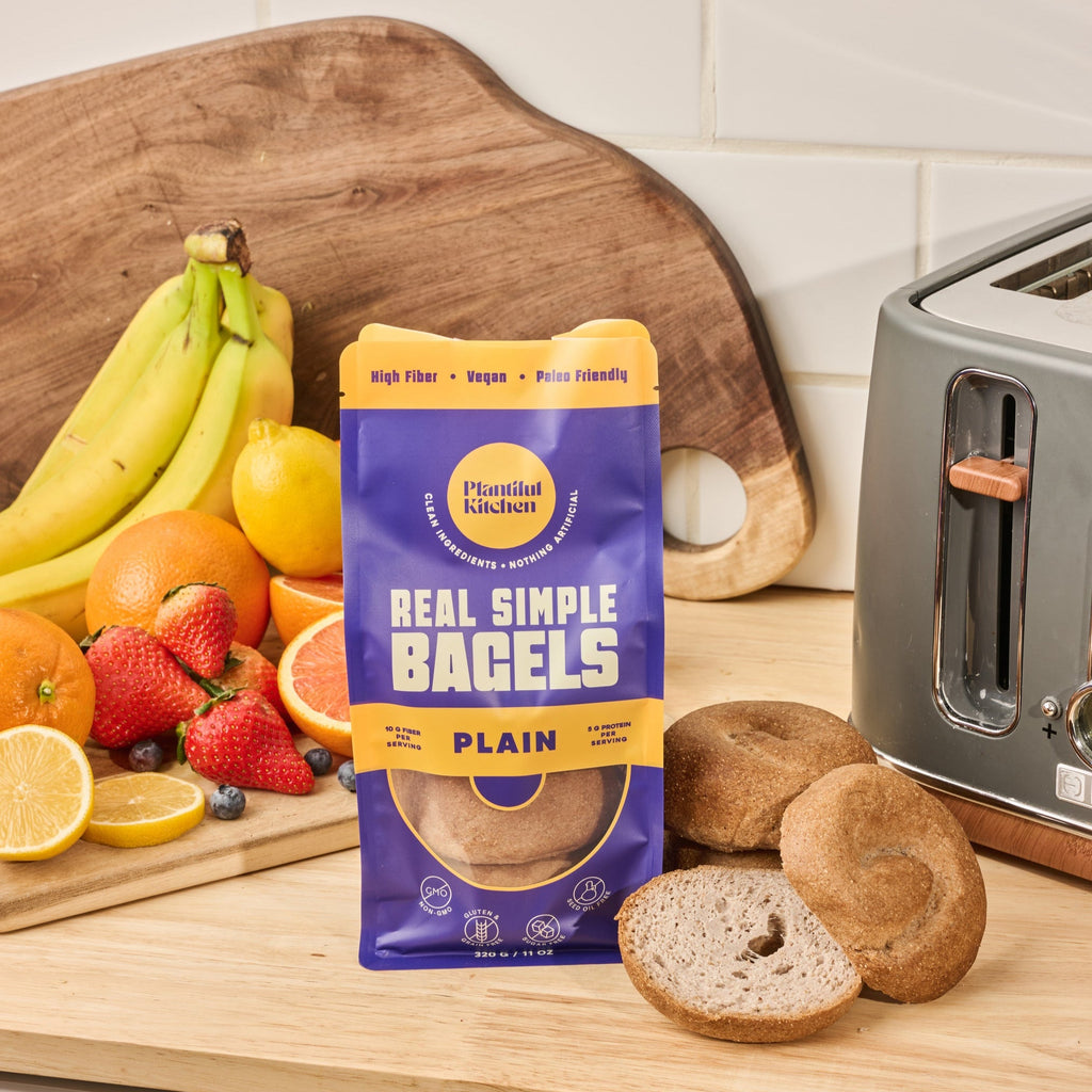 Real Simple Plain Bagels | Gluten Free & Plant Based | 3 x 4-pack