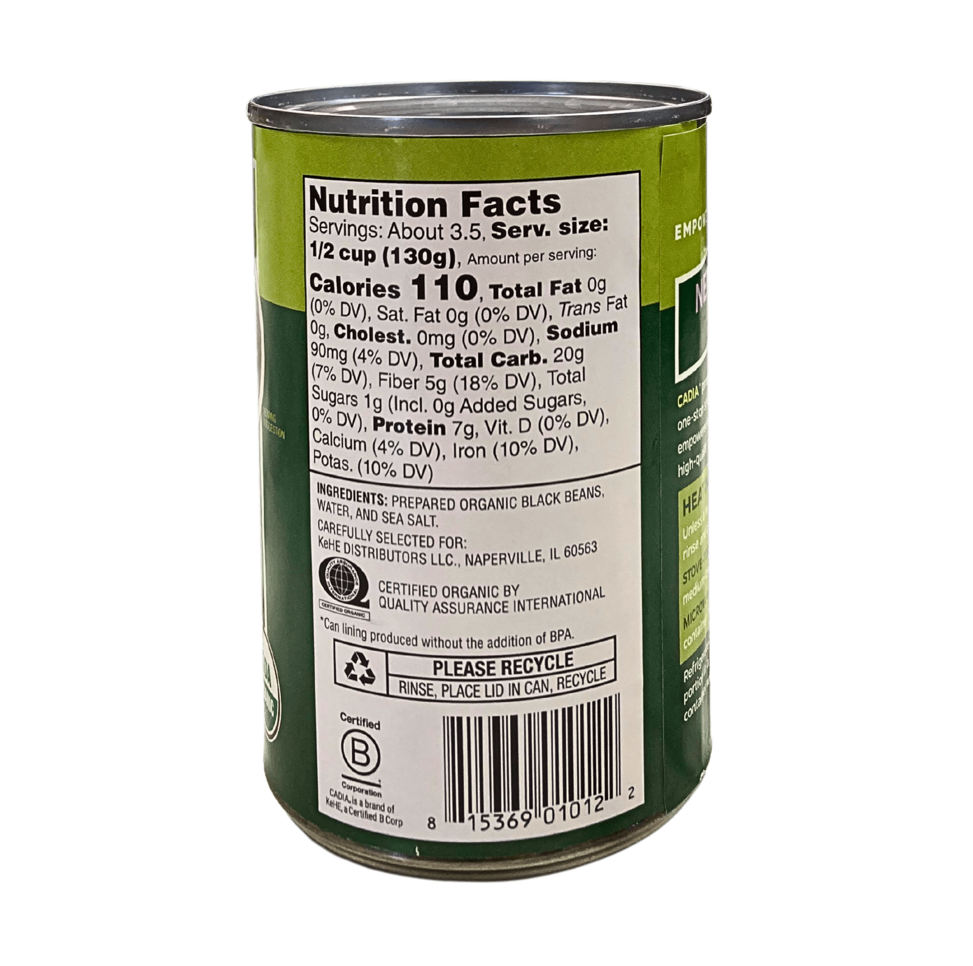 Black Beans, Organic, Cadia