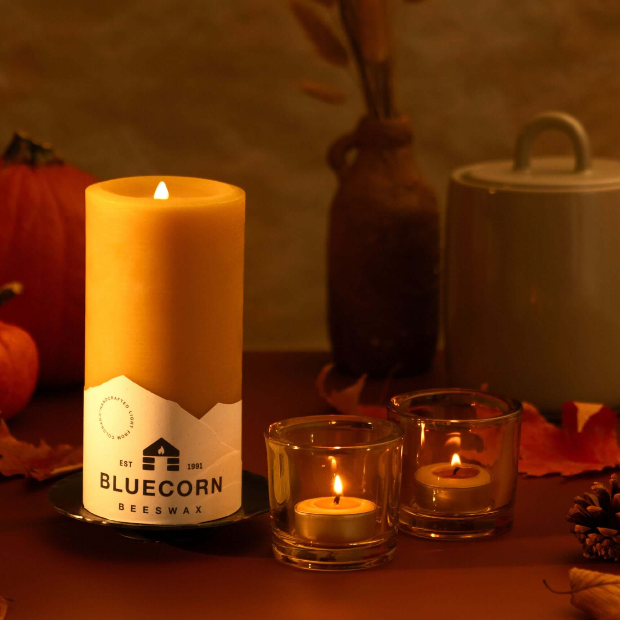 Pure Beeswax Pillar Candles