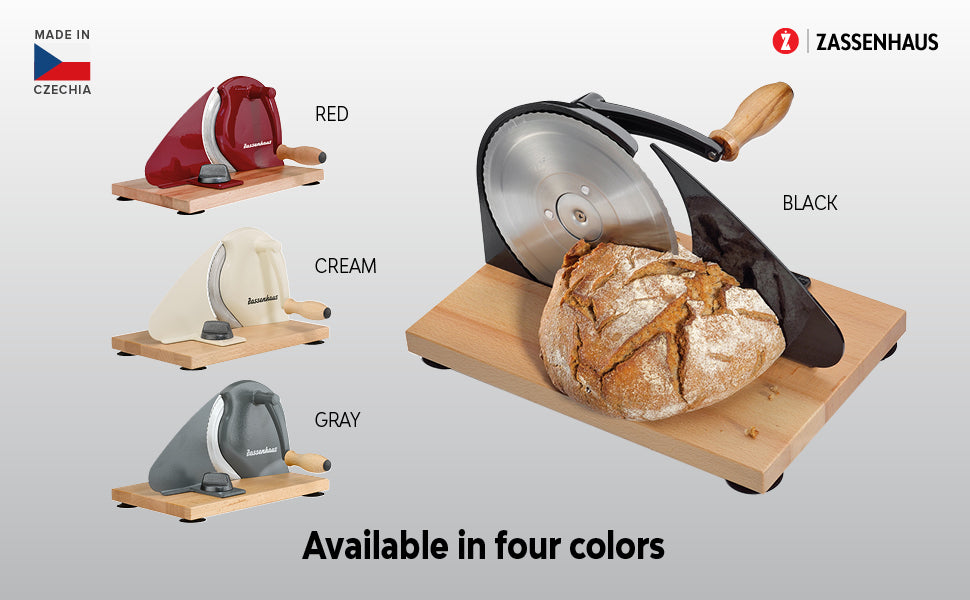 Zassenhaus Original Classic Adjustable Bread Slicer for Uniform Slices - 18/8 Stainless Steel Blade