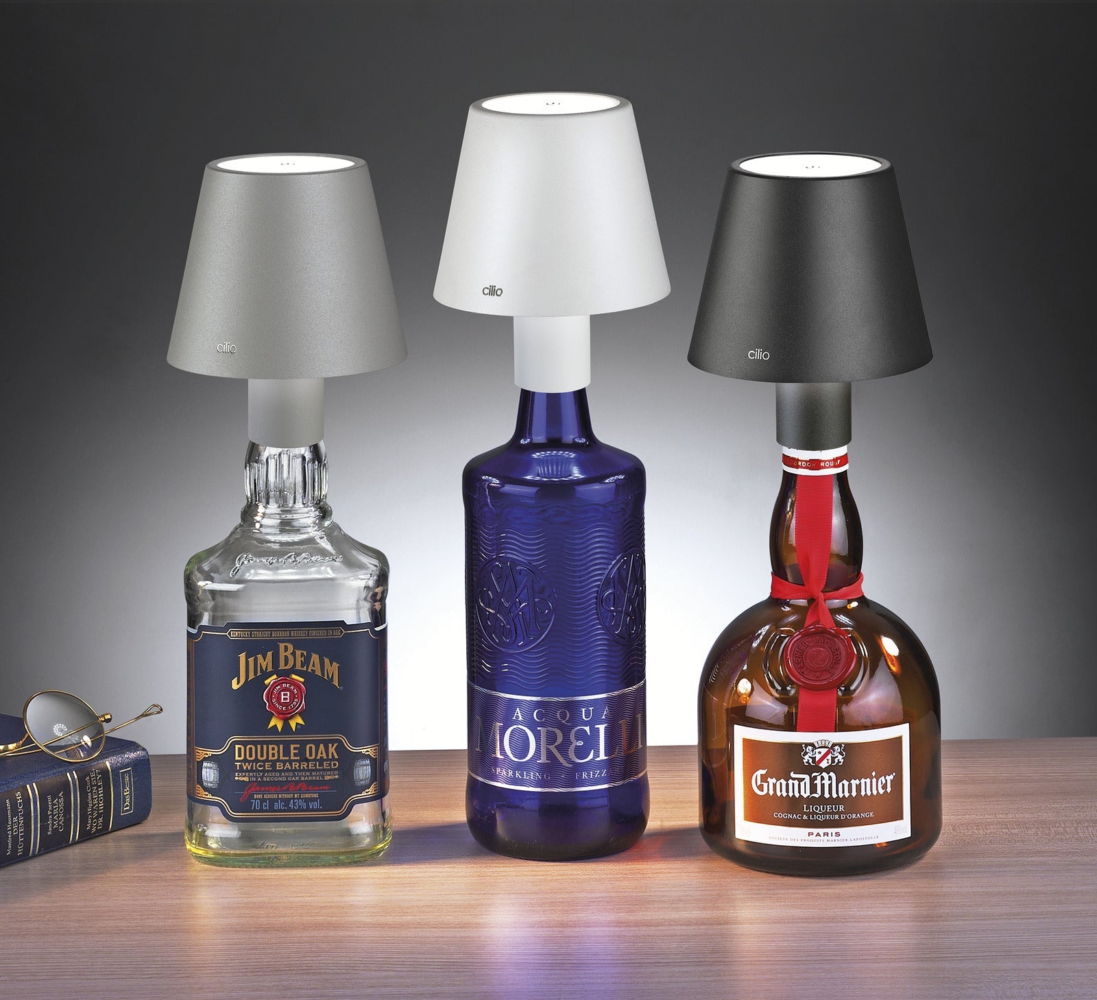 "Luce" LED Bottle Lamp, 5.25" x 4.25" dia.