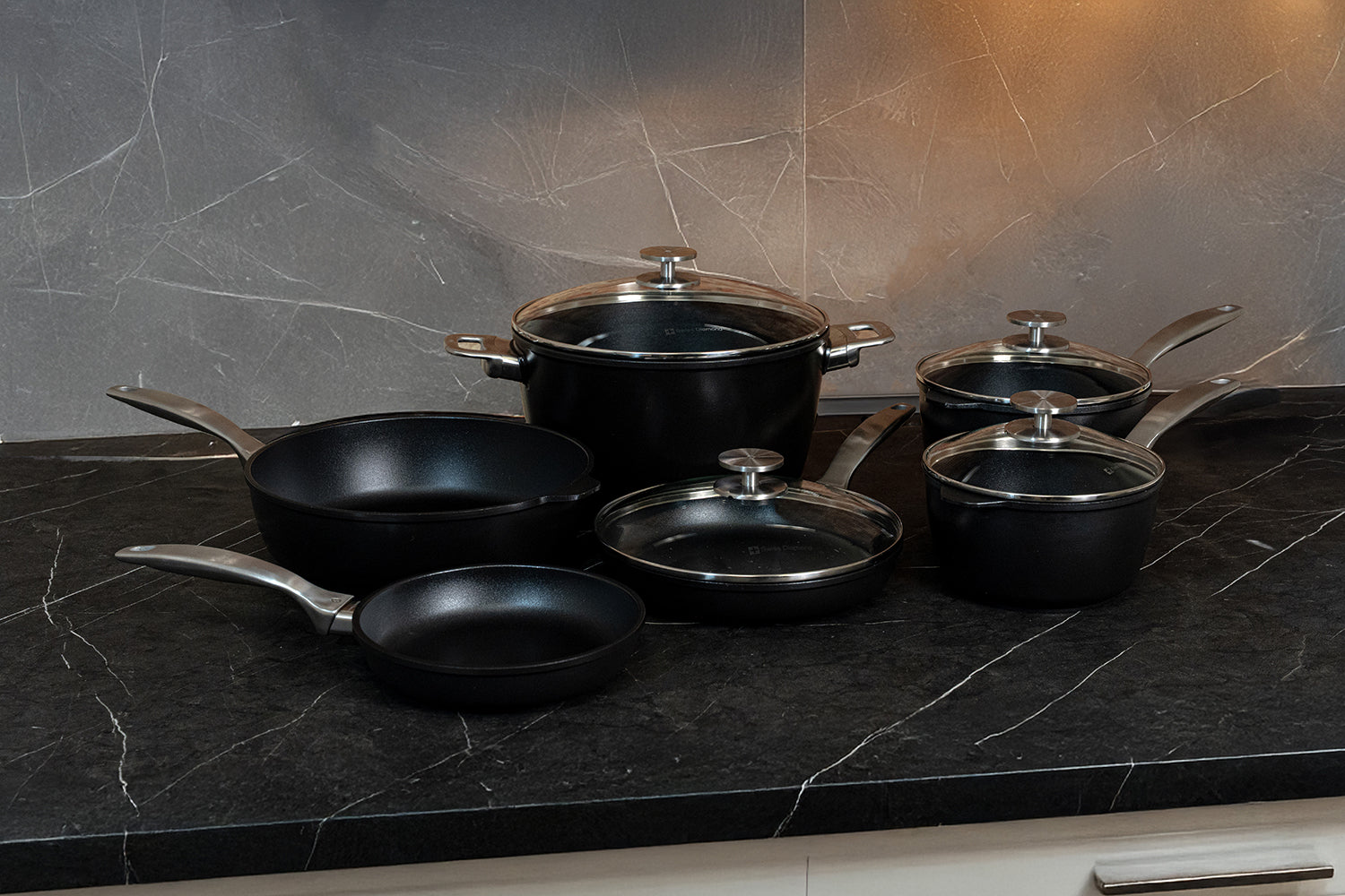 CXD DOU Ceramic Nonstick 10-Piece Set - Complete Kitchen Set | Made in Switzerland