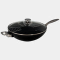 CHD Nonstick 12.5" Wok with Glass Lid | Made in Switzerland