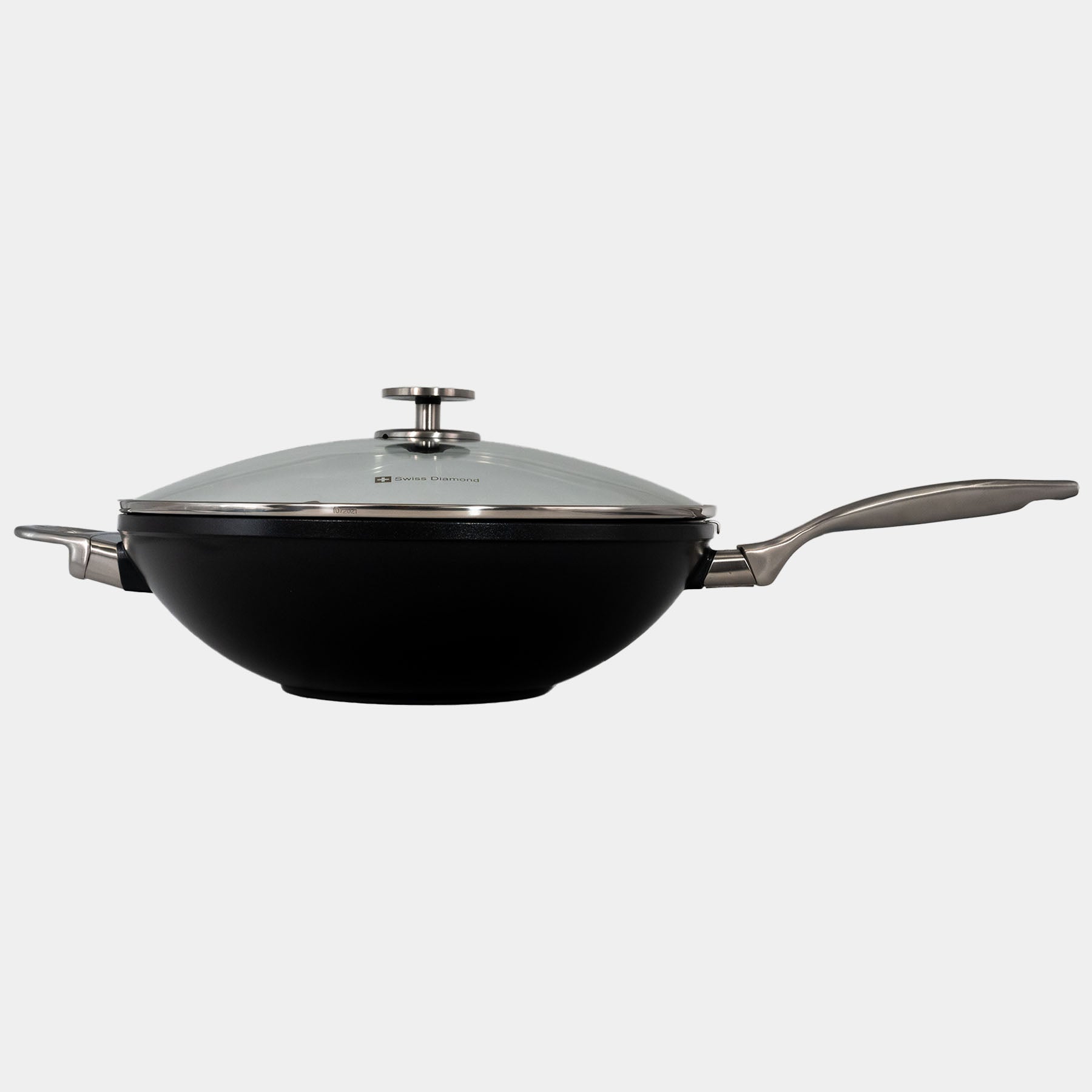 CHD Nonstick 12.5" Wok with Glass Lid | Made in Switzerland