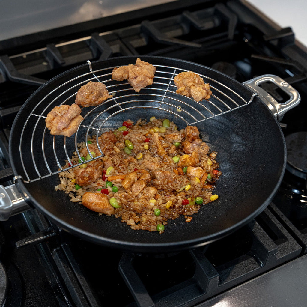 CHD Nonstick 12.5" Wok with Glass Lid | Made in Switzerland