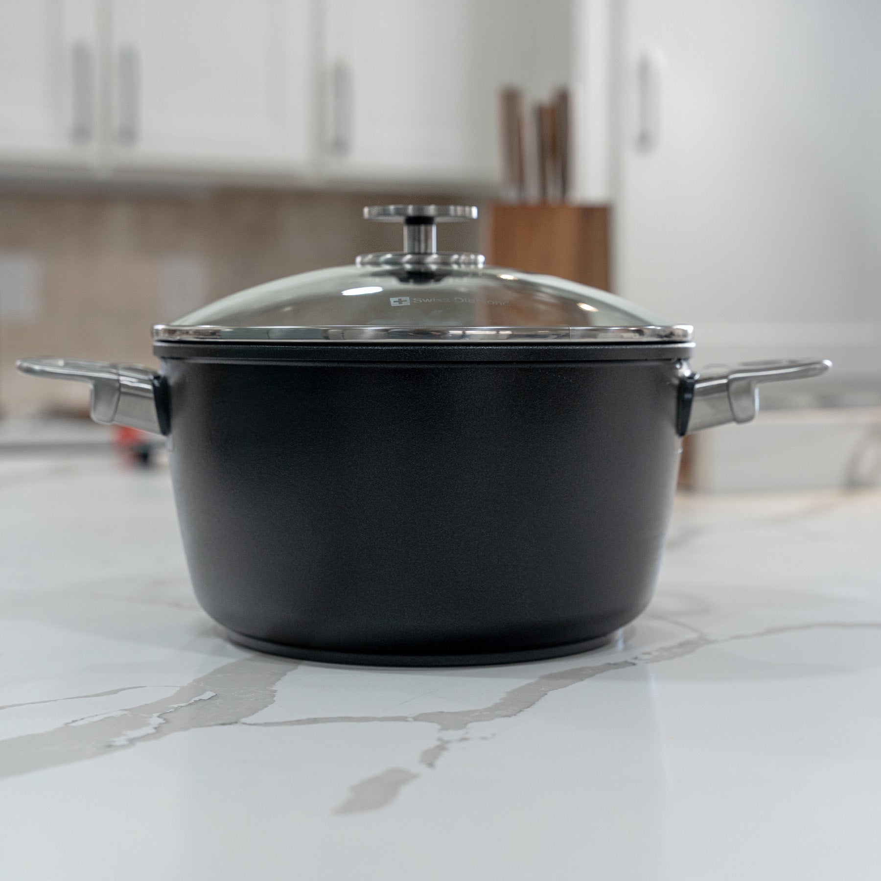 CHD Nonstick Stock Pot with Glass Lid | Made in Switzerland